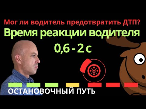 Видео: Время реакции водителя. Мог ли водитель предотвратить ДТП? Остановочный путь ТС.