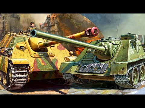 Видео: Самая свирепая ПТ-САУ Второй мировой. СУ-100 против Ягдпантеры
