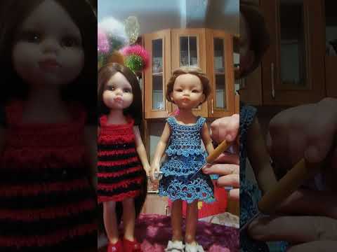 Видео: Сарафан  крючком для  Paola-reina. Экспресс м.к.