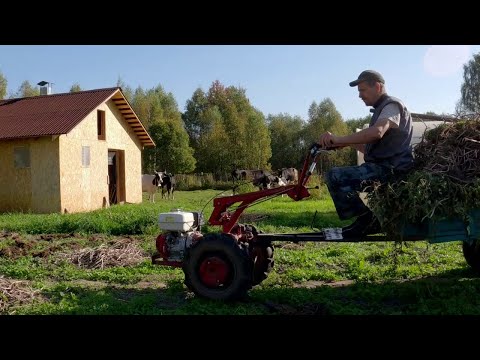 Видео: Докупили сентябрьского сена, теперь спокойны и деревенские будни хозяйства!