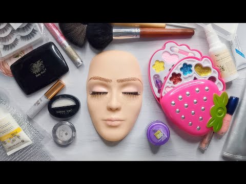 Видео: АСМР ASMR Макияж детской косметикой на манекене💄💋Липкий шепот с ушка на ушко, движения руками