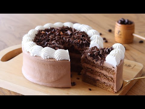 Видео: [Sub]Шоколадный торт мокко с кофейным кремом: песочное печенье Cafe Mocha