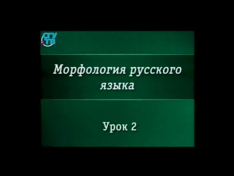 Видео: Урок 2. Имя существительное как часть речи. Лексико-грамматические разряды существительных