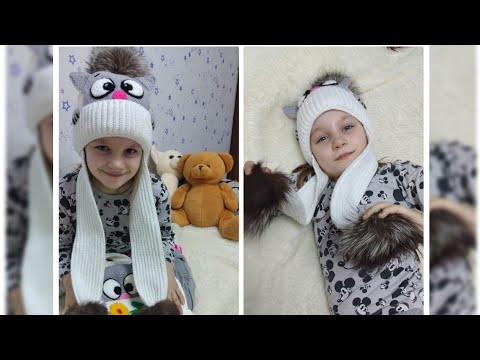 Видео: шапка крючком/вязание крючком/шапка ушанка/мк