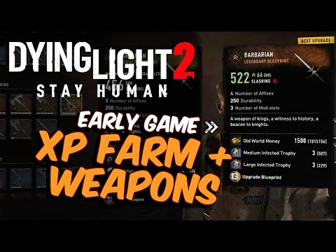 Видео: Dying Light 2 — быстрый опыт (на ранней стадии игры) для улучшения способностей и оружия