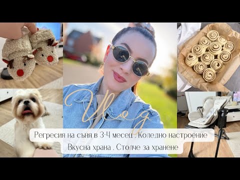 Видео: РЕГРЕСИЯ НА СЪНЯ В 3-4 МЕСЕЦ | КОЛЕДНО НАСТРОЕНИЕ | ВКУСНА ХРАНА | СТОЛЧЕ ЗА ХРАНЕНЕ | ВЛОГ АНГЛИЯ