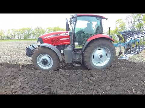 Видео: Оранка трактором Case Maxxum 125+Lemken Opal 140