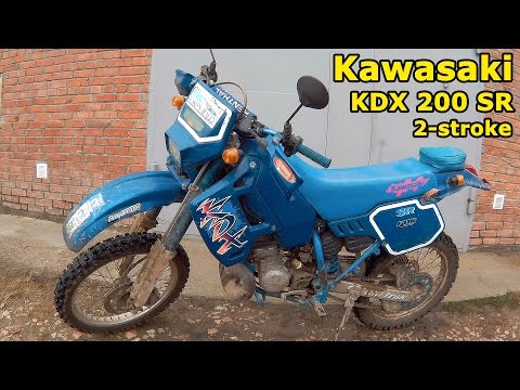 Видео: Kawasaki KDX 200 SR , обзор и тест-драйв. Kawasaki KDX 200 SR  2-stroke enduro, review & test drive