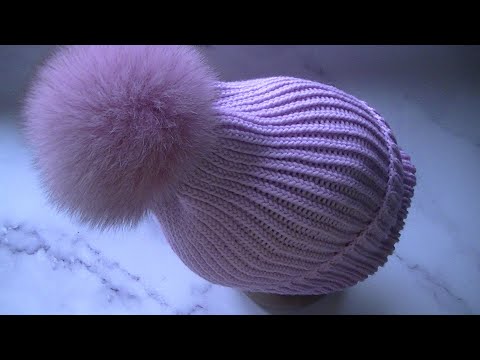 Видео: ВЯЖЕМ  ШАПКУ УЗОРОМ  "ХЛЕБНЫЙ КОЛОС" СПИЦАМИ.