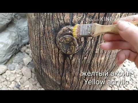 Видео: Бочка под водосточную трубу, покраска. Barrel for downpipe, painting.