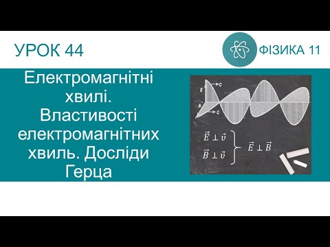 Видео: Фізика 11. Урок-презентація Електромагнітні хвилі. Властивості електромагнітних хвиль. Досліди Герца