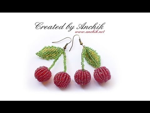 Видео: Tutorial: beaded earrings "Cherry" / Как сделать летние серьги из бисера "Вишенки"