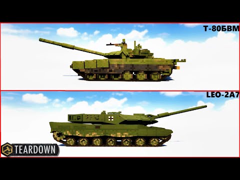 Видео: БИТВА ТАНКОВ Leopard 2a6 vs Т 80 Бвм в TEARDOWN