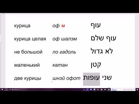Видео: 1523. Разговорная практика на иврите. Бесплатный урок. Покупаем курицу в супермаркете. Легко