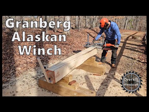 Видео: Фрезерование бензопилой с использованием лебедки Granberg Alaskan