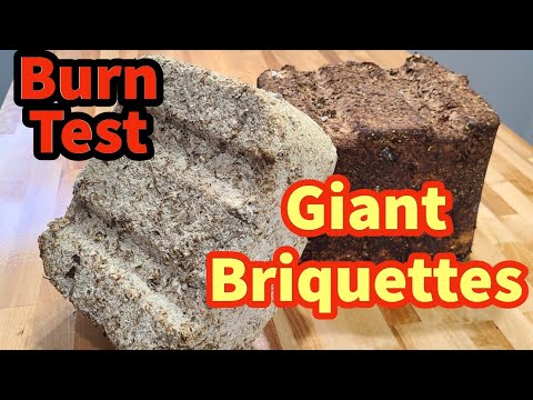 Видео: Испытание горения гигантских брикетов — бесплатное тепло