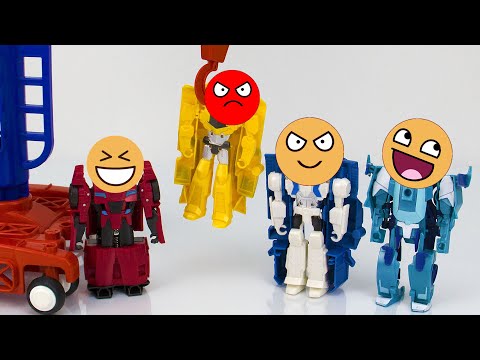 Видео: Сборник Мультиков - Сайдсвайп шутит над роботами с подъемным краном.