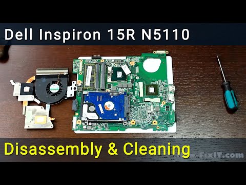 Видео: Dell Inspiron 15R N5110 Разборка, чистка вентилятора от пыли и замена термопасты