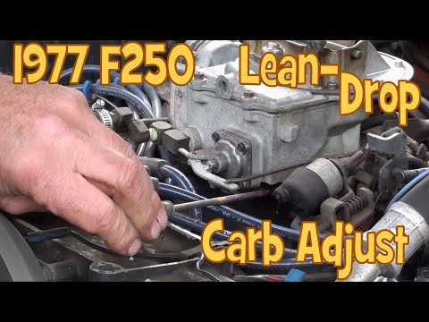 Видео: 77 F250 Регулировка холостого хода смеси карбюратора методом обеднённой смеси. Нет тахометра! Нет...