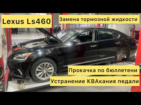 Видео: Замена тормозной жидкости. Прокачка тормозов Lexus Ls460 Квакает педаль тормоза