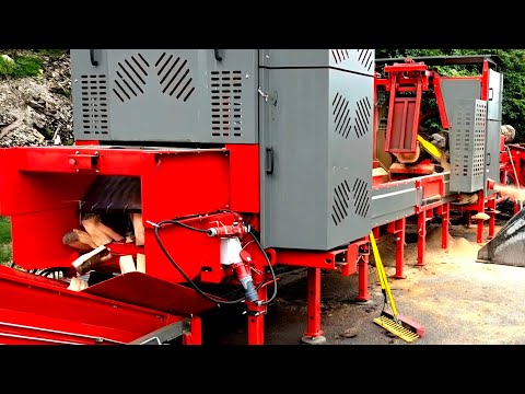 Видео: Крупномасштабное производство дров | X Firewood Factory #ASMR