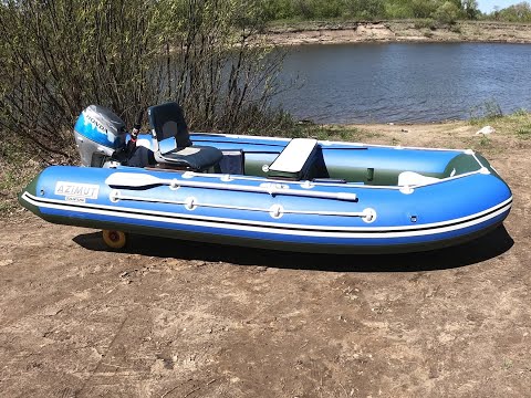 Видео: НОВАЯ ЛОДКА АЗИМУТ ТАЙФУН 400 И ХОНДА 20