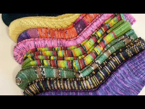 Видео: Готовая работа. 10 пар носков.#вязание #knitting