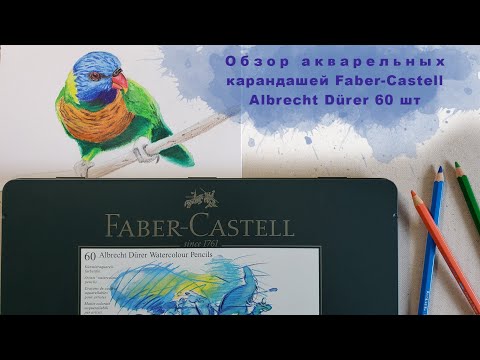 Видео: обзор акварельных карандашей Faber Castell Albrecht Durer 60 шт  сравнение с карандашами KOH I NOOR