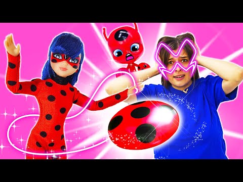 Видео: Леди Баг куклы - кто настоящая?! Леди Баг и Супер Кот должны победить робота! Игры для девочек