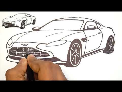 Видео: Как нарисовать суперкар ASTON MARTIN | Урок для начинающих