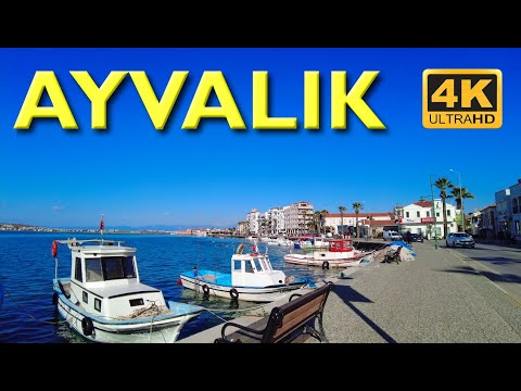 Видео: Пешеходный тур по Айвалыку 4K UHD 50fps | Как проходит зимнее время в Айвалике