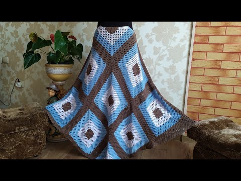 Видео: Платье (юбка) из квадратов. Часть 4. Укороченные ряды по нижнему краю юбки.