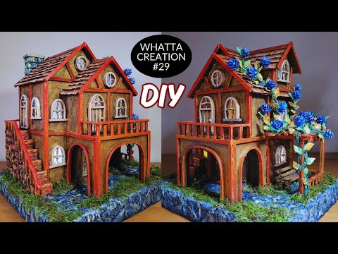Видео: Look what I've made with Cardboard! | Fairy House | Casa de Hadas | Сказочный дом | परियों का घर