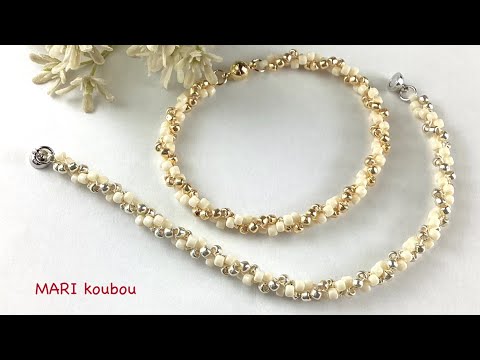 Видео: Простой спиральный браслет с бисером (8/0)