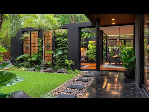 Видео: Поселитесь в бюджетном минималистичном доме с потрясающими идеями для компактного тропического двора
