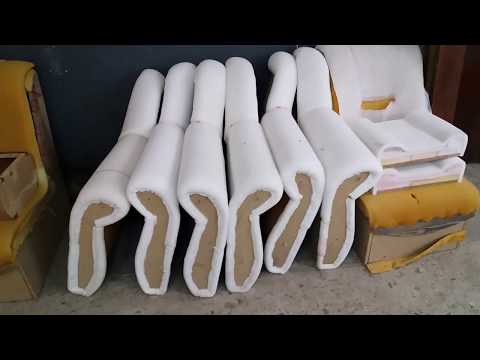 Видео: Перетяжка дивана та двох крісел. До та після.