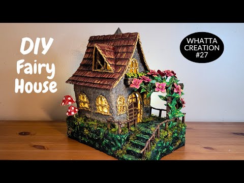 Видео: How to make Cardboard House | Fairy House | Casa de Hadas | Сказочный дом | परियों का घर