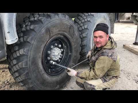 Видео: Геморойная установка запаски на КАМАЗ Автокран )