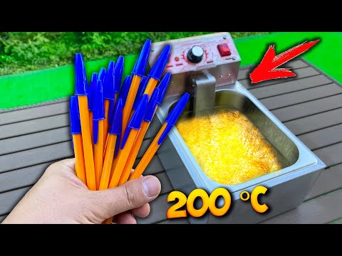 Видео: ЧТО ЕСЛИ ПРИГОТОВИТЬ ШАРИКОВЫЕ РУЧКИ во ФРИТЮРЕ.. ?!