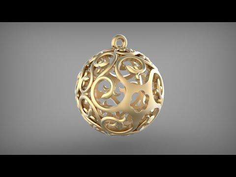 Видео: Шар, сфера с орнаментом. Sphere, Ball with ornament. Rhinoceros. Tutorial. #SantaYork