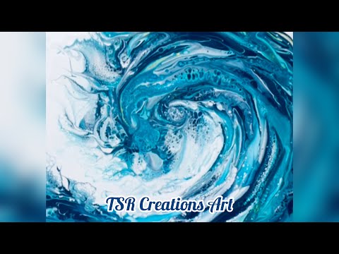 Видео: Техника «океанская волна». Жидкая живопись/акриловая заливка.