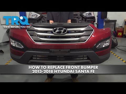 Видео: Как заменить передний бампер Hyundai Santa Fe 2013-2018