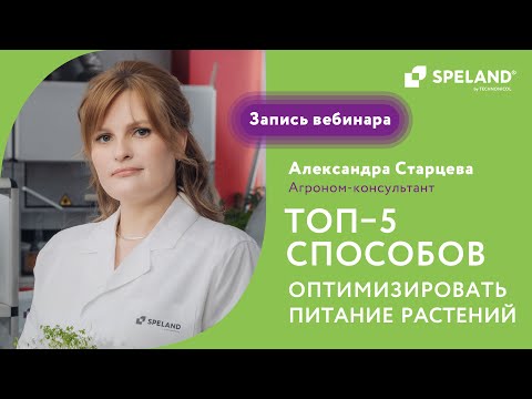 Видео: Вебинар: ТОП-5 способов оптимизировать питание растений при гидропонном выращивании