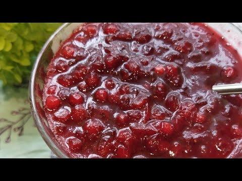 Видео: Брусничный соус без уксуса, без вина. Соус к мясу. Быстрый рецепт брусничного соуса Шведский соус