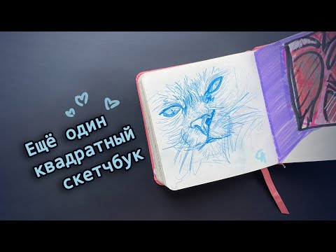 Видео: Ещё один обзор на скетчбук. Портреты, котики, карандаши.