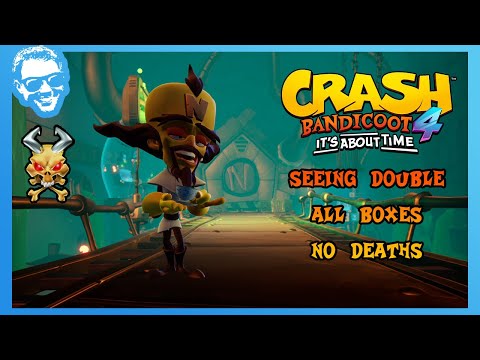 Видео: Двоится в глазах — Полное прохождение — Без смертей — Все драгоценности — Crash Bandicoot 4: Само...