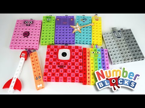 Видео: Numberblocks: Большие цифры разваливаются! Собери от 10 до 100 | Цвета, счёт, формы, направления
