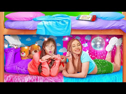 Видео: МЫ ПОСТРОИЛИ СЕКРЕТНУЮ КОМНАТУ | Крутые DIY лайфхаки и переделка комнаты от 123 GO! Series