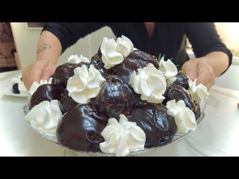 Видео: Видео-Урок профитроля шаг за шагом от мешочка к ПОКРЫВАЮЩЕМУ КРЕМУ без яиц🍫