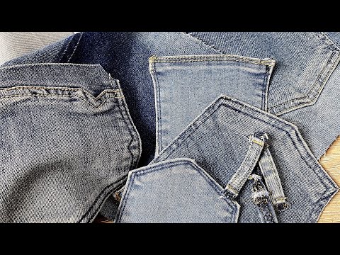 Видео: Шьем из джинсовых карманов DIY Мастер-класс